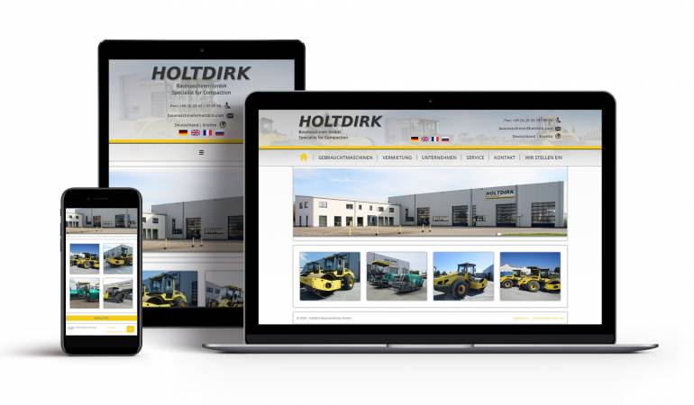 Internetseite Holtdirk Baumaschinen GmbH