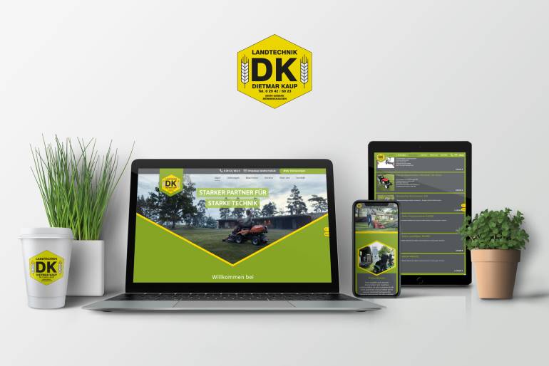 Internetseite Kaup Land- & Gartentechnik